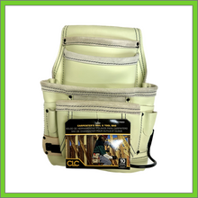 Load image into Gallery viewer, TOOL POUCH - CLC I79354 TOOL BAG, 10 POCKET, TOP GRAIN LEATHER, GREY