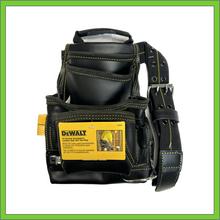 Load image into Gallery viewer, TOOL POUCH - DEWALT DG5433 TOOL BAG, 10 POCKET, TOP GRAIN LEATHER, BLACK