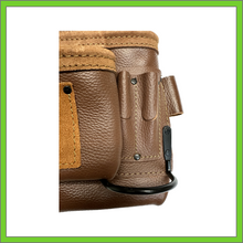 Load image into Gallery viewer, TOOL POUCH - 10 POCKET - BROWN COLOR RUGGED TOP GRAIN LEATHER