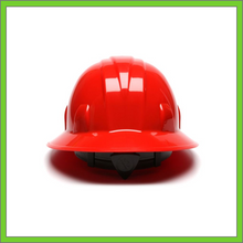 Load image into Gallery viewer, SL SERIES FULL BRIM HARD HAT, 4-POINT RATCHET SUSPENSION, RED
