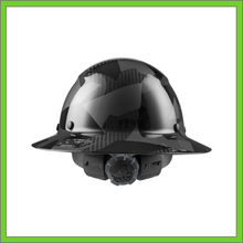 Load image into Gallery viewer, LIFT CARBON FIBER DAX 50/50 BLACK CAMO GLOSS FULL BRIM HARD HAT