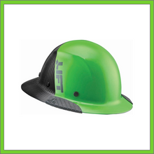 Load image into Gallery viewer, LIFT CARBON FIBER DAX 50/50 BLACK & GREEN  FULL BRIM HARD HAT