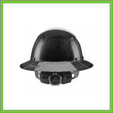 Load image into Gallery viewer, LIFT CARBON FIBER DAX 50/50 BLACK & WHITE FULL BRIM HARD HAT