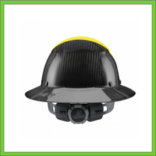 Load image into Gallery viewer, LIFT CARBON FIBER DAX 50/50 BLACK & HI VIZ YELLOW FULL BRIM HARD HAT