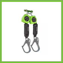 Load image into Gallery viewer, 6 FT LATITUDE DUAL WEB SRL SAFEWAZE - SELF RETRACTING LIFELINE WITH REBAR HOOKS