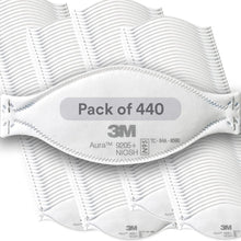 Load image into Gallery viewer, Case of 440 3M Aura 9205+ N95 NIOSH Approved Particulate Respirator Masks
