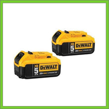 Load image into Gallery viewer, DEWALT 20V MAX XR Battery, 5.0Ah, Lithium-Ion (2-Pack)
