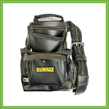 Load image into Gallery viewer, TOOL POUCH - DEWALT DG5433 TOOL BAG, 10 POCKET, TOP GRAIN LEATHER, BLACK
