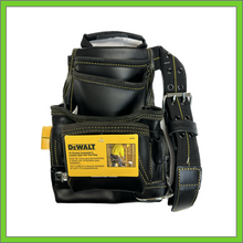 Load image into Gallery viewer, TOOL POUCH - DEWALT DG5433 TOOL BAG, 10 POCKET, TOP GRAIN LEATHER, BLACK
