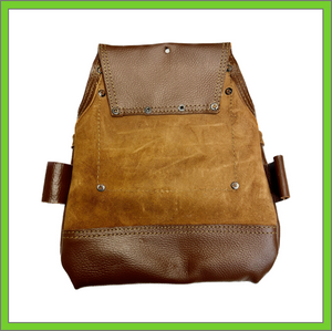 TOOL POUCH - 10 POCKET - BROWN COLOR RUGGED TOP GRAIN LEATHER