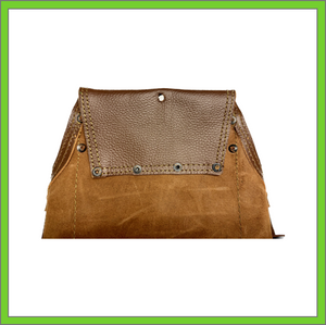 TOOL POUCH - 10 POCKET - BROWN COLOR RUGGED TOP GRAIN LEATHER