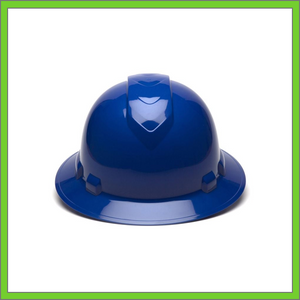 RIDGELINE FULL BRIM HARD HAT, 4-POINT RATCHET SUSPENSION, BLUE