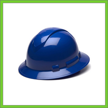 Load image into Gallery viewer, RIDGELINE FULL BRIM HARD HAT, 4-POINT RATCHET SUSPENSION, BLUE
