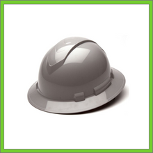 Load image into Gallery viewer, RIDGELINE FULL BRIM HARD HAT, 4-POINT RATCHET SUSPENSION, GRAY
