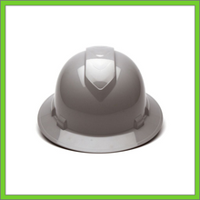 Load image into Gallery viewer, RIDGELINE FULL BRIM HARD HAT, 4-POINT RATCHET SUSPENSION, GRAY
