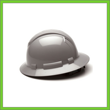 Load image into Gallery viewer, RIDGELINE FULL BRIM HARD HAT, 4-POINT RATCHET SUSPENSION, GRAY
