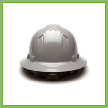 Load image into Gallery viewer, RIDGELINE FULL BRIM HARD HAT, 4-POINT RATCHET SUSPENSION, GRAY
