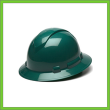 Load image into Gallery viewer, RIDGELINE FULL BRIM HARD HAT, 4-POINT RATCHET SUSPENSION, GREEN
