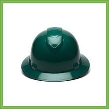 Load image into Gallery viewer, RIDGELINE FULL BRIM HARD HAT, 4-POINT RATCHET SUSPENSION, GREEN
