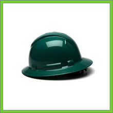 Load image into Gallery viewer, RIDGELINE FULL BRIM HARD HAT, 4-POINT RATCHET SUSPENSION, GREEN
