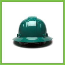 Load image into Gallery viewer, RIDGELINE FULL BRIM HARD HAT, 4-POINT RATCHET SUSPENSION, GREEN
