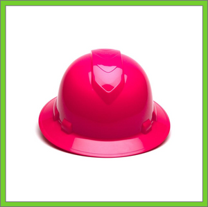 RIDGELINE FULL BRIM HARD HAT, 4-POINT RATCHET SUSPENSION, PINK