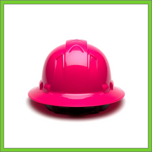 Load image into Gallery viewer, RIDGELINE FULL BRIM HARD HAT, 4-POINT RATCHET SUSPENSION, PINK
