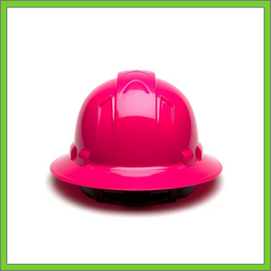 RIDGELINE FULL BRIM HARD HAT, 4-POINT RATCHET SUSPENSION, PINK