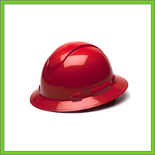 Load image into Gallery viewer, RIDGELINE FULL BRIM HARD HAT, 4-POINT RATCHET SUSPENSION, RED
