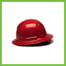 Load image into Gallery viewer, RIDGELINE FULL BRIM HARD HAT, 4-POINT RATCHET SUSPENSION, RED
