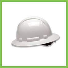 Load image into Gallery viewer, RIDGELINE FULL BRIM HARD HAT, 4-POINT RATCHET SUSPENSION, WHITE
