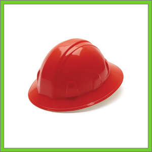 SL SERIES FULL BRIM HARD HAT,  4-POINT RATCHET SUSPENSION, RED