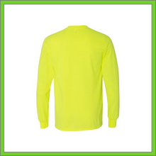 Load image into Gallery viewer, T-SHIRT - LONG SLEEVE - SAFETY GREEN - HI-VIS COTTON
