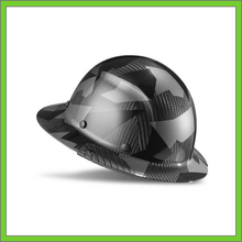 Load image into Gallery viewer, LIFT CARBON FIBER DAX 50/50 BLACK CAMO GLOSS FULL BRIM HARD HAT
