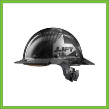 Load image into Gallery viewer, LIFT CARBON FIBER DAX 50/50 BLACK CAMO GLOSS FULL BRIM HARD HAT
