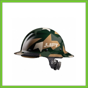 LIFT CARBON FIBER DAX 50/50 JUNGLE CAMO GLOSS FULL BRIM HARD HAT