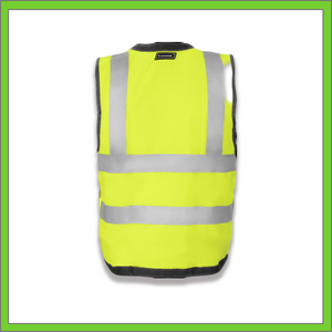 VEST - SAFETY VEST CLASS 2, ANSI - HI-VIS REFLECTIVE MULTIPOCKET - RADIO CLIP - SURVEYOR HEAVY DUTY - LIME