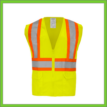 Load image into Gallery viewer, VEST - SAFETY VEST CLASS 2, ANSI - HI-VIS REFLECTIVE MULTIPOCKET - TWO TONE - LIME
